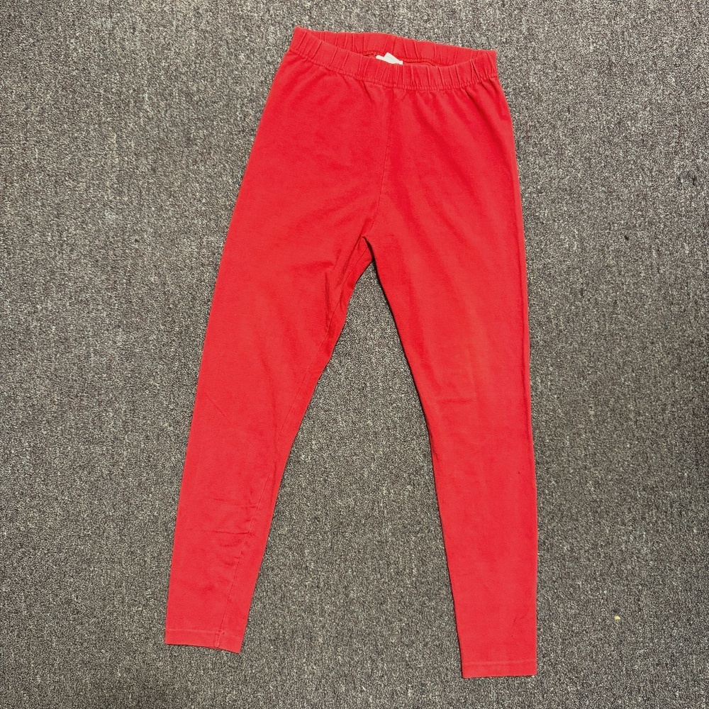 Red cotton spandex legging